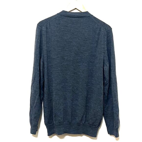 Jos A Bank Traveler Mens Cardigan Sweater Size XL Gray Preppy Academia Classic - Picture 2 of 5